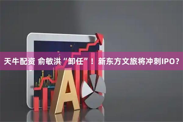 天牛配资 俞敏洪“卸任”！新东方文旅将冲刺IPO？