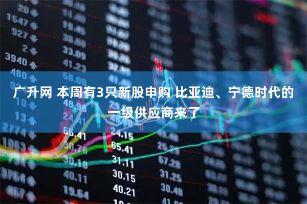 广升网 本周有3只新股申购 比亚迪、宁德时代的一级供应商来了